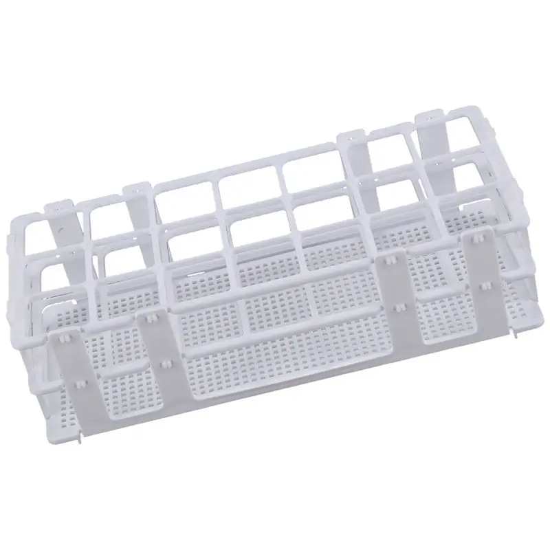 Plastic Test Tube Rack for 30mm Tube, 21 Well, White,Detachable (21 Hole)