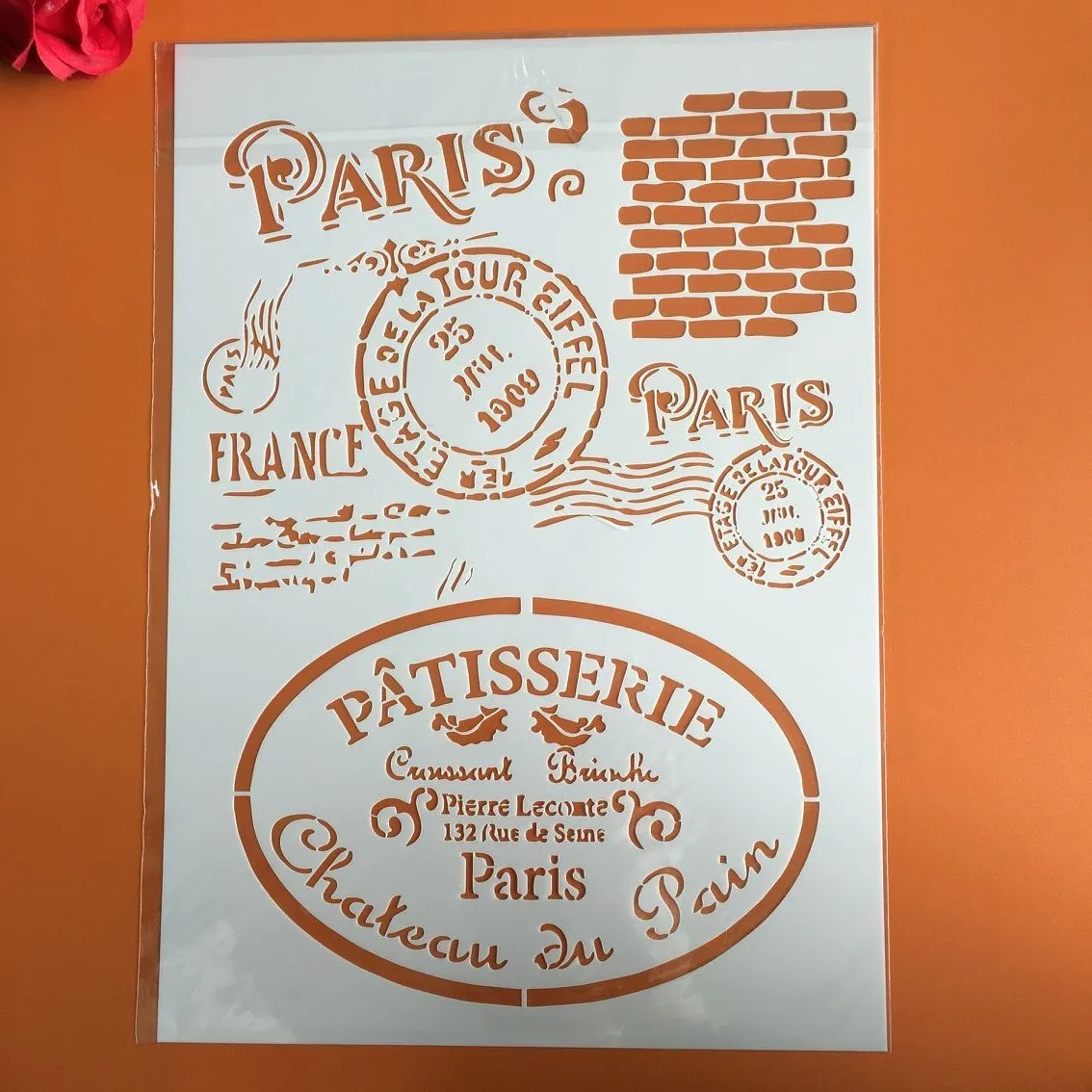 

A4 29 * 21cm Paris stamps DIY Stencils Wall Painting Scrapbook Coloring Embossing Album Decorative Paper Card Template