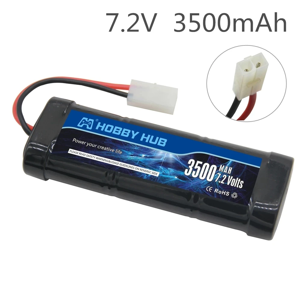 7.2V 3500mah 5000mAh 6800mah Ni-MH Rechargeable Battery Tamiya Connector Kep-2p Plug for RC Racing Cars Boats Off-road vehicle