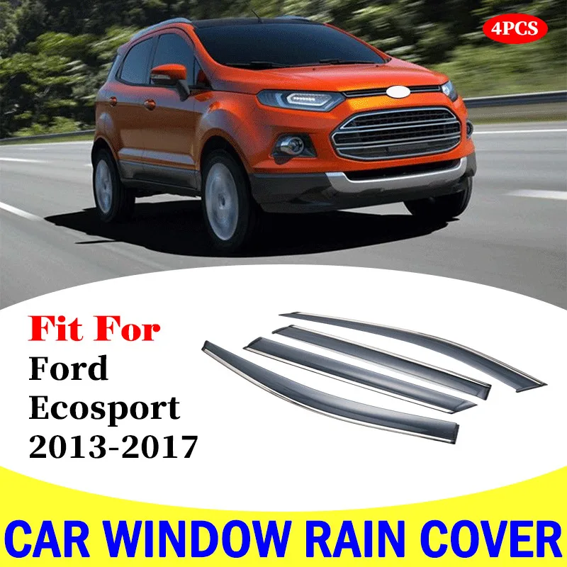 

Car Window Deflectors Wind Deflector Sun Guard Rain Vent Visor Cover Trim Car Accessories FOR Ford Ecosport window rain cover