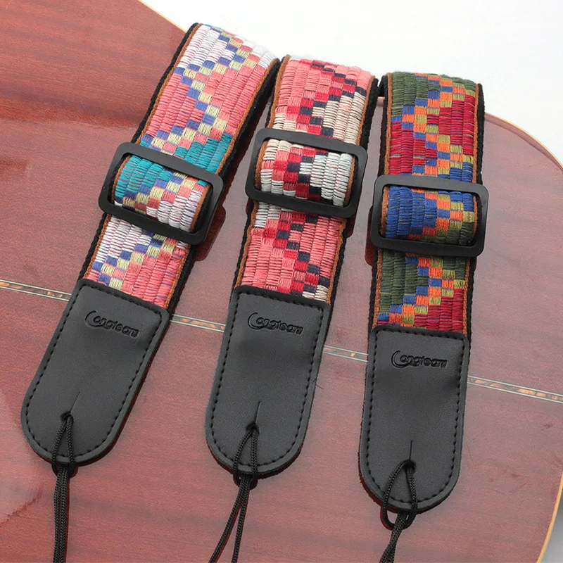 

Guitar Strap Ukulele Shoulder Widen Thicken Neck Dedicated Flower Parts Personalized Cartoon Colors Guitarra Hook Accessories