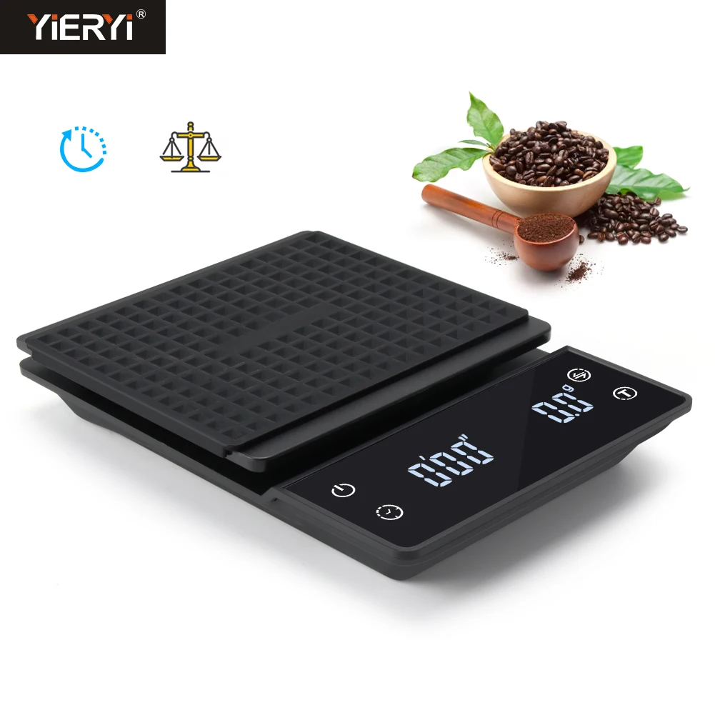 3kg/0.1g Coffee Scale With Timer High Precision Back-Lit LCD Digital Electronic Kitchen Weighing Food Scales for Cooking Baking