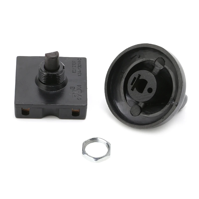 4-Position 3-Speed Fan Selector Rotary Governor with Knob 13AMP 120V-250V Black Wholesale Dropshipping