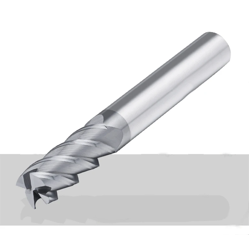 Di Luar HRC60 4 Flute End Mills Khusus untuk Titanium Alloy Baja Tahan Karat Tungsten Steel Milling Cutter Carbide CNC Center