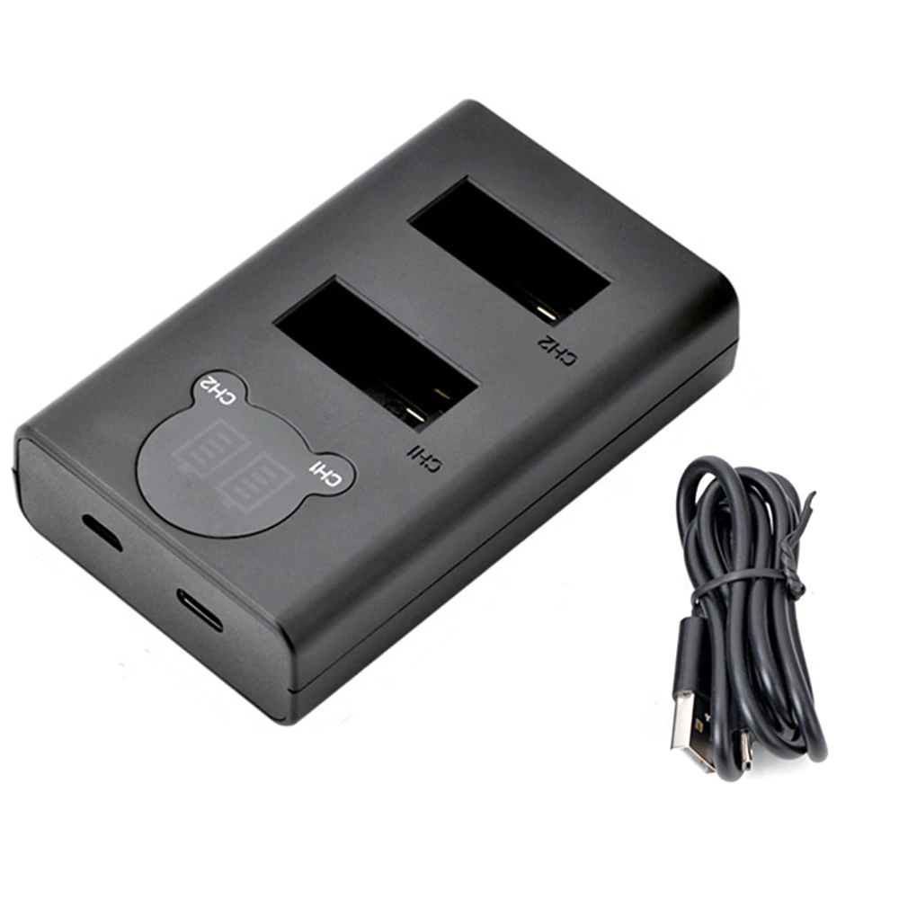 For GoPro MAX Camera Replacement Batteries Dual Slot Battery Charger for GoPro MAX Panoramic Action Camera Accessories