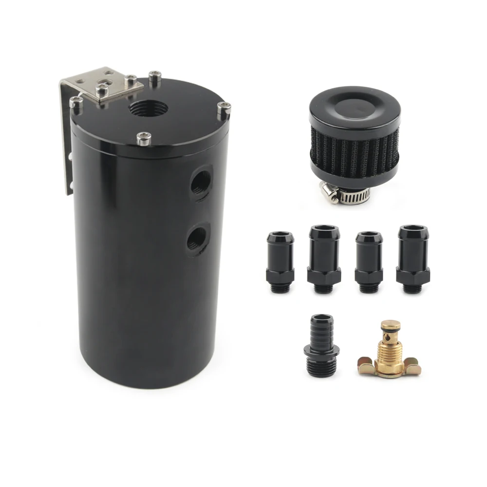 خزان استرداد الزيت ، عالمي ، جودة عالية ، مصقول ، مع فلتر تهوية ، خزان تبريد دائري من الألومنيوم للسيارة