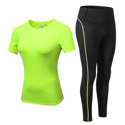 2023 sport Running Gym Top + Leggings Set donna Fitness Suit palestra Trainning Set abbigliamento allenamento Fitness donna Yoga Set XXL