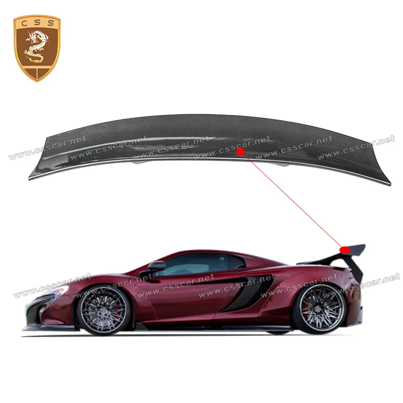 

Заднее крыло автомобиля из настоящего углеродного волокна в стиле LB для McLaren 650s 2011 2012 2013 2014, спойлер багажника, базовое высокое хвостовое крыло с кронштейном
