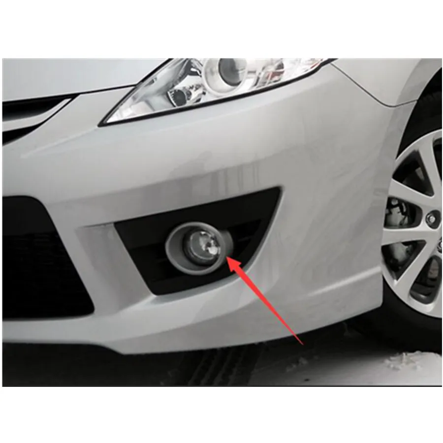 Car body C291-50-C12 front fog lamp cover silver trim chrome for Mazda 5 2007-2011 CR Premacy