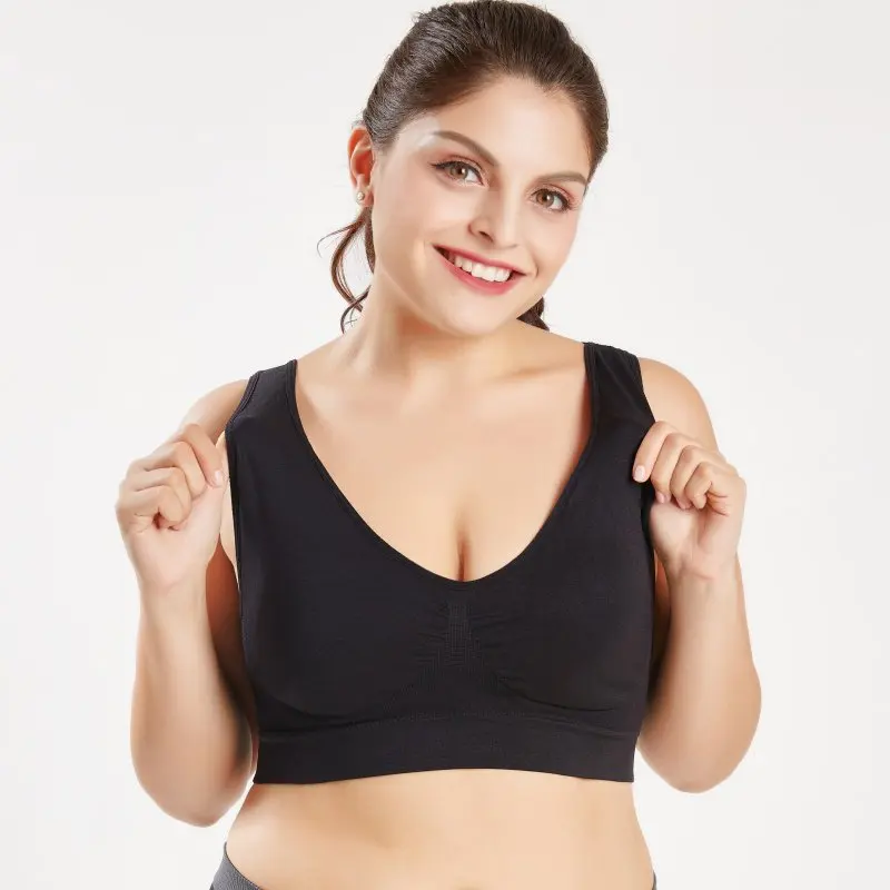 Soutien-gorge sans couture pour femmes et filles, sous-vêtement rembourré sans bords, grande taille 6XL, 1 pièce