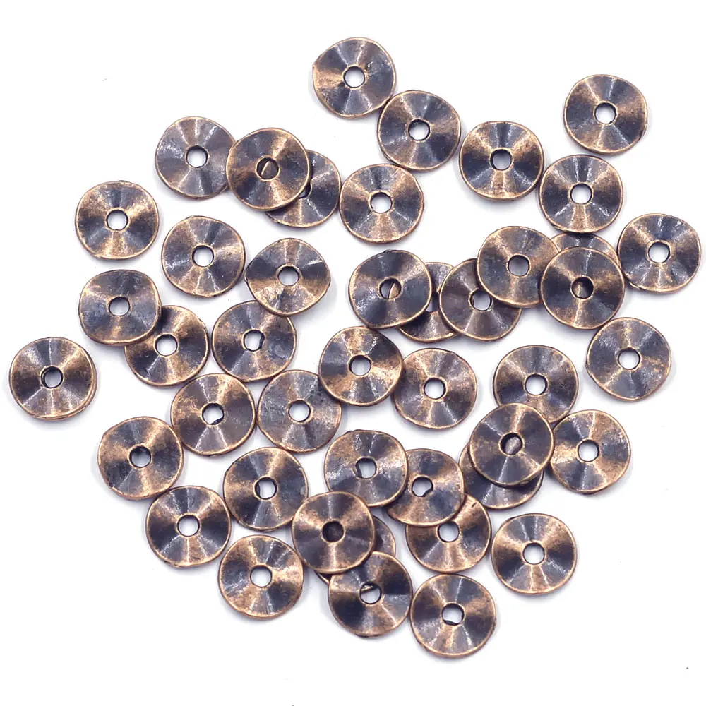 Spacer Beads Wave Pendant Earring Round Rondelles Tortuose Ring For Charms Bracelets Jewelry DIY Findings 9mm 100Pcs