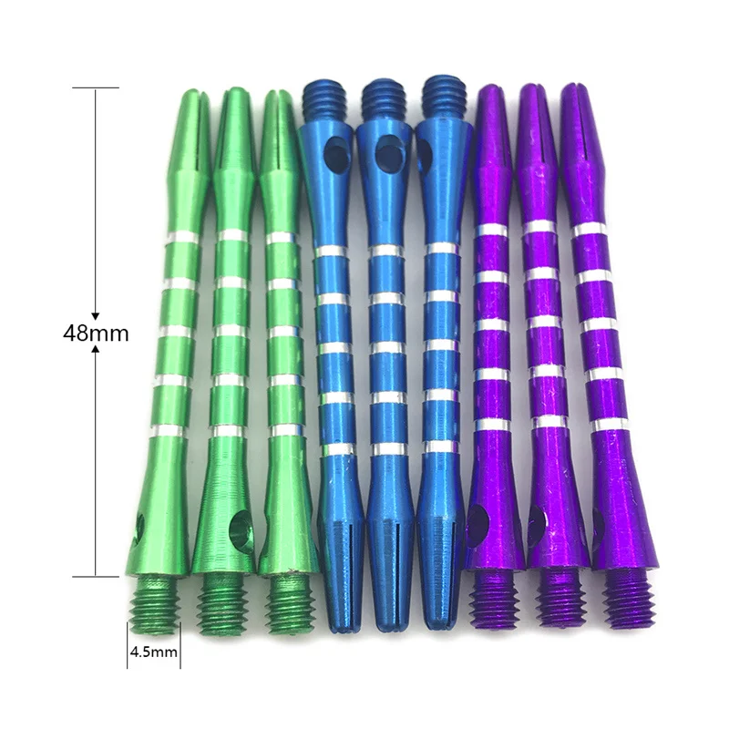 3Pcs High-quality Colour Darts Shafts 48mm Aluminium Alloy Material Dart Accessories Shaft Wholesale Dardos Flechette