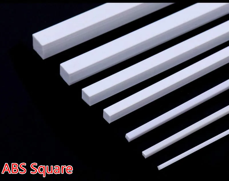 2/5/10/25/50pcs ABS White Square Plastic Rod Stick For Architecture Model Making Model Material DIY Accessories Cutting Supplies