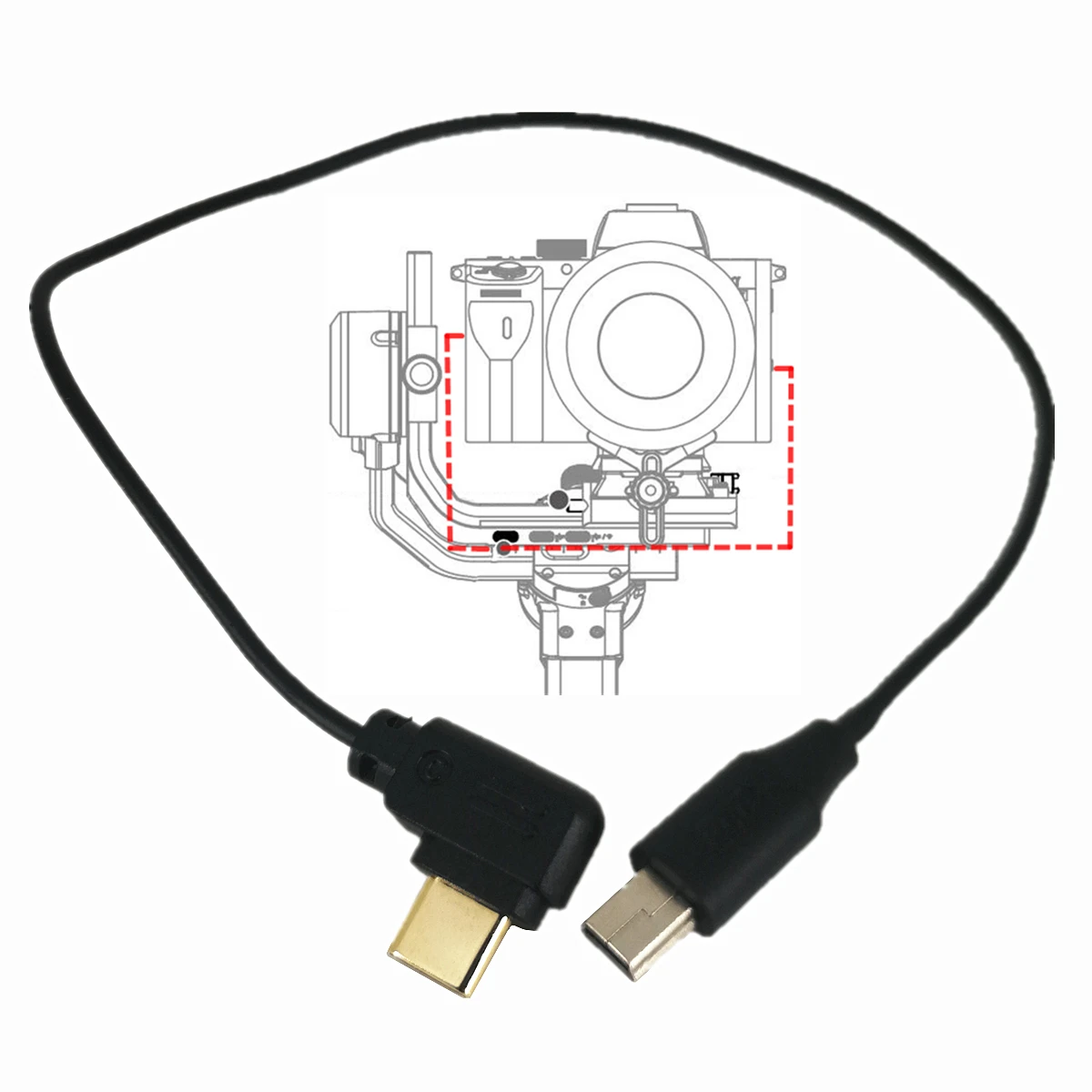 TypeC to Mini USB Multi-Camera Control Cable for DJI RSC2 RS4 Pro RS3 RS2 Canon 6D 5D Mark II III 800D 80D Ronin SC2 S2 Moza