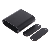 Aluminum PCB Instrument Box Enclosure DIY Electronic Project Case Panels Screws DIY Built-in Grooves Black 80x50x20mm