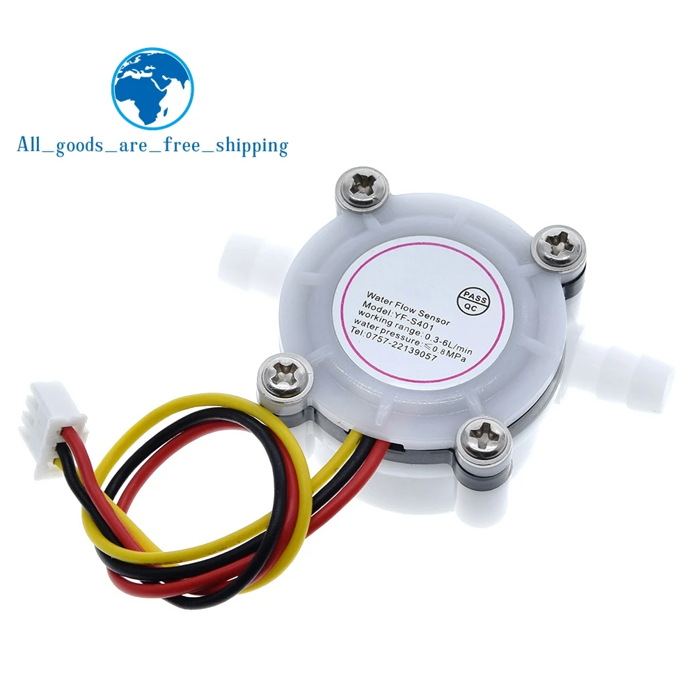 TZT New Hot  Water Coffee Flow Sensor Switch Meter Flowmeter Counter 0.3-6L/min YF-S401