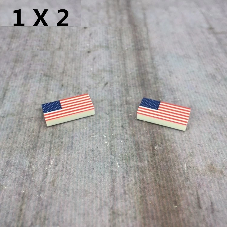 U.S.A  Britain National Flag Map Modern Soldier MOC SWAT military weapons playmobil figures Building Block Brick mini toys