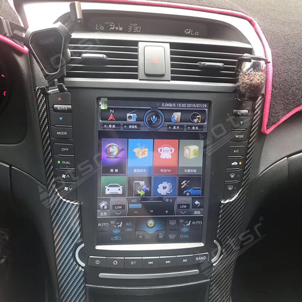 AI Voice Control Screen Android 14 Multimedia Radio Receiver For Acura TL 2004~2008 GPS Navigation Audio Stereo Player Head Unit