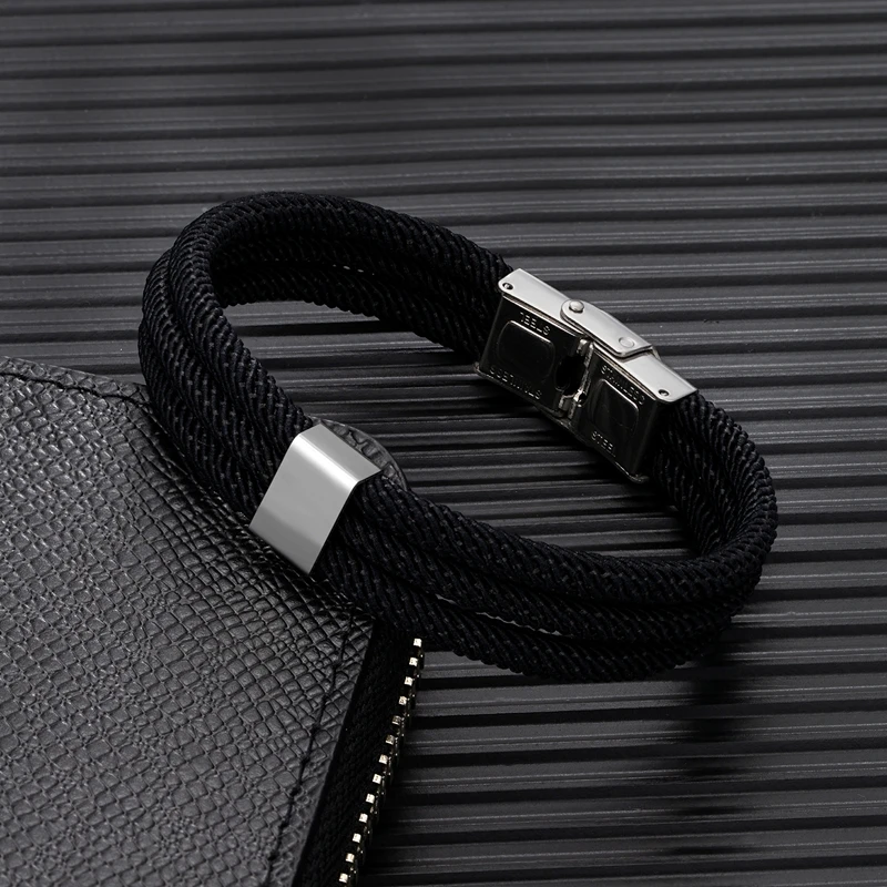 MKENDN ألمانيا العلم اليدوية متعدد الطبقات أساور بحرية للرجال النساء الفولاذ المقاوم للصدأ عارضة شخصية عارضة الإسورة #2