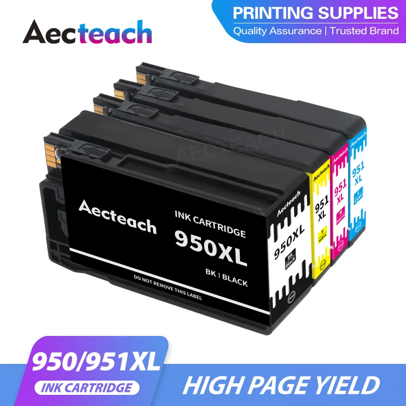 

Aecteach For HP 950XL 951XL 950 951 XL Replacement Ink Cartridge For HP Officejet Pro 8100 8600 8610 8620 251dw 276dw Printer