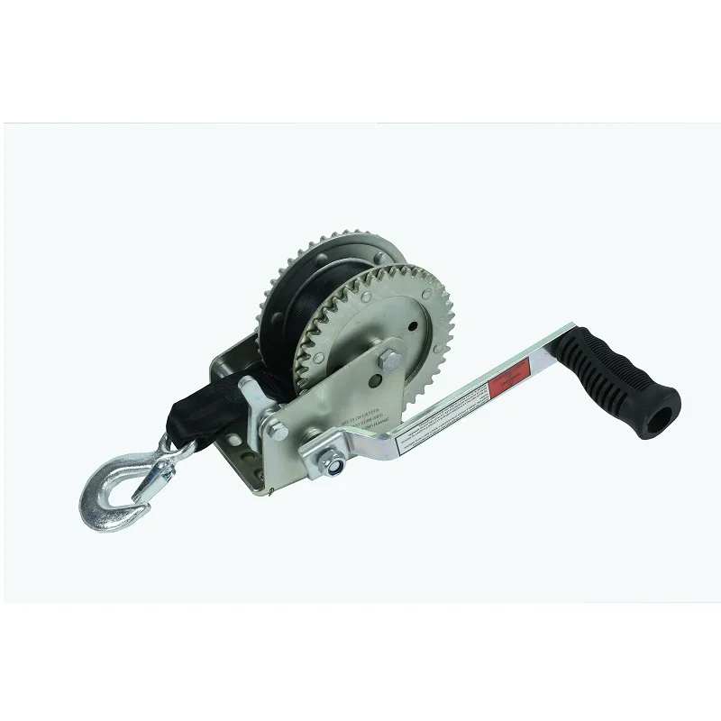 EgoTrailer Top quality Hand Winch 2000lbs/900KGS  6.1m Webbing Strap Car Boat Trailer winch