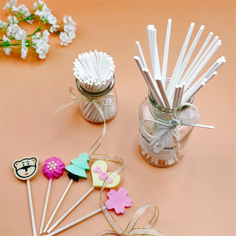 

100pcs/Pack Eco-friendly Paper Lollipop Stick Cake Pop Sucker Sticks For Chocolate Sugar Candy Lollypop DIY Mold