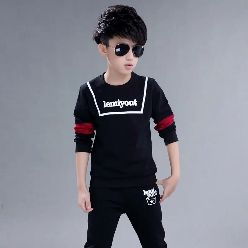 2024 Boys clothes sport suit casual boys clothing sets autumn letter children clothing kids tracksuit 5 6 7 8 9 10 11 12 year