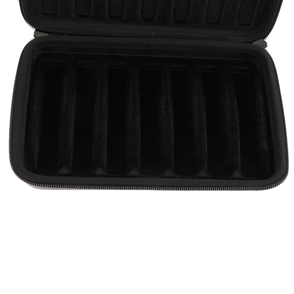 Portable 10 Holes Harmonicas Storage Case Soft Inner 230 X 140 X 37mm Black