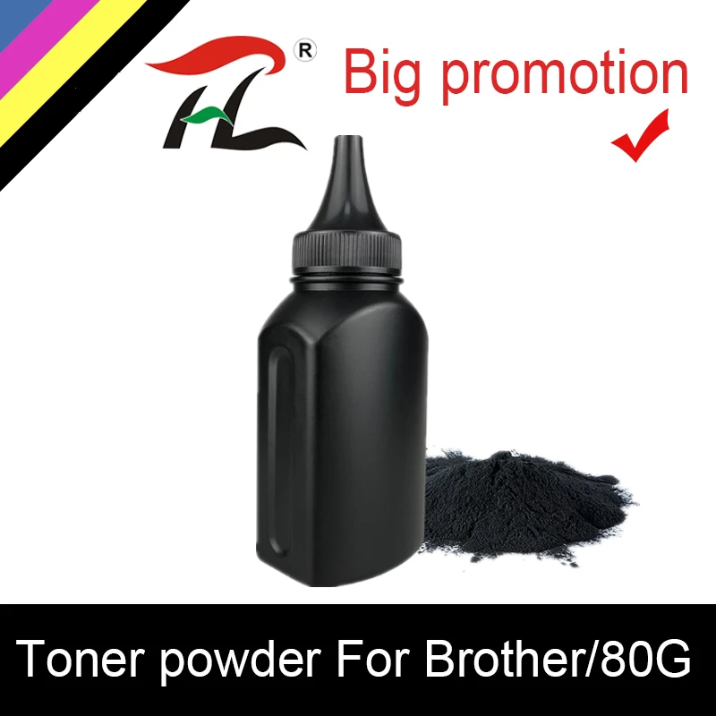Polvo de tóner negro HTL 80G Compatible con impresora Brother TN1000 TN1030 TN1050 TN1060 TN1070 tono HL-1110 1112 1202R