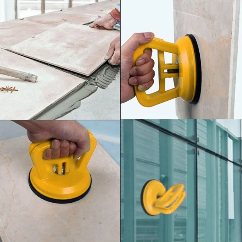 TL-F1 giallo singolo artiglio ventosa vuoto ventosa con gomma ventosa 2 maniglie Clip per piastrelle vetro chiusura leggera