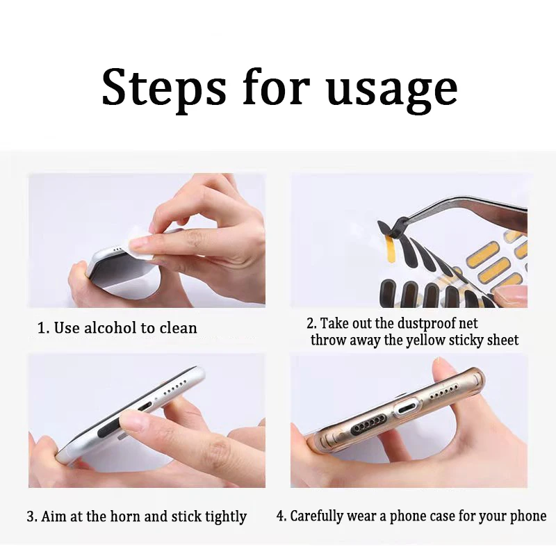 Universal Mobile Phone Speaker Dustproof Sticker Earpiece Handset Net Trumpet Dustproof Net with Cotton Swab Alcohol Tweezers