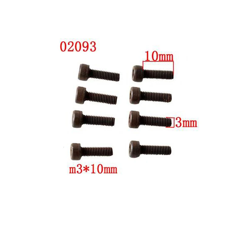 10pcs 02093 M 3*10 mm Socket Cap Head Screw Screws for RC Car Spare Parts Buggy Truck