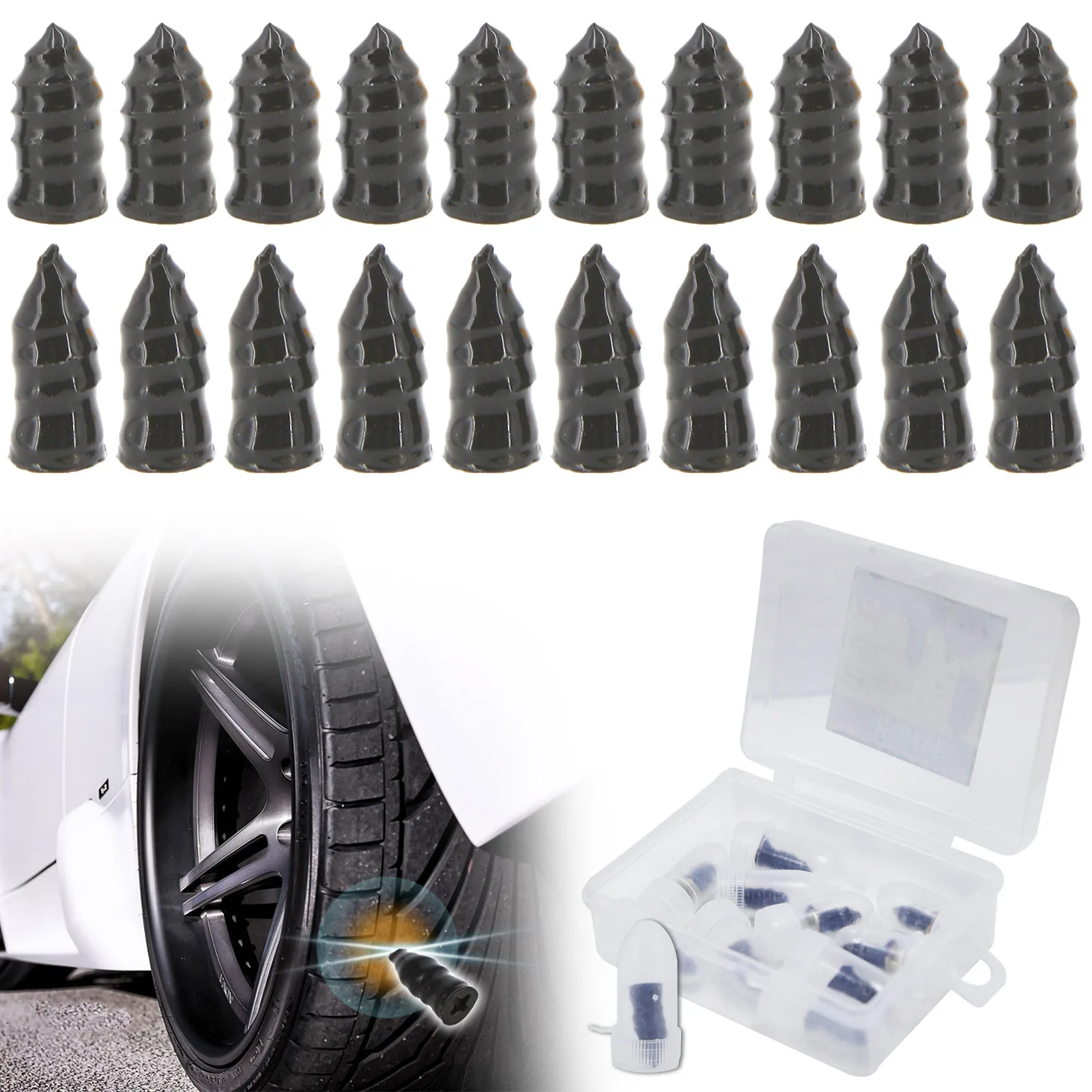 Car Motorcycle Vacuum Tyre Repair Nail Car Scooter Bike Universal Tubeless Rubber Nails Tire Puncture Repair Accessories