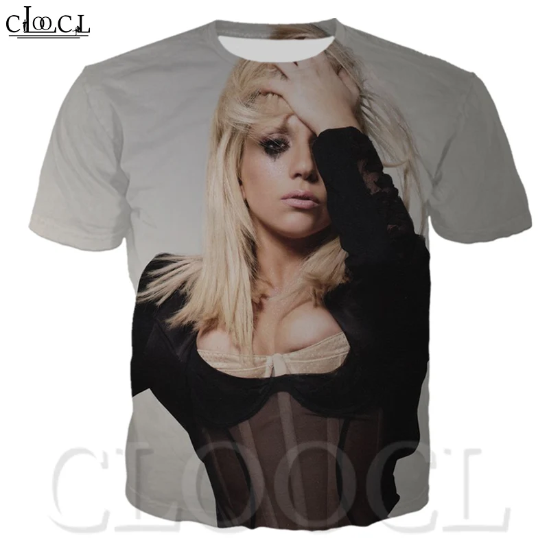 

Newest Singer Lady Gaga 3d Print T Shirt Men/Women T-shirt Casual Short Sleeve Hip Hop Harajuku Unisex Streetwear Tops