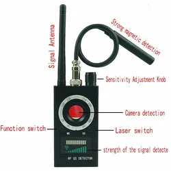 Multi-function Anti-spy Detector Camera GSM Audio Bug Finder GPS Signal Lens RF Tracker Detect Anti-peeping Wireless Products