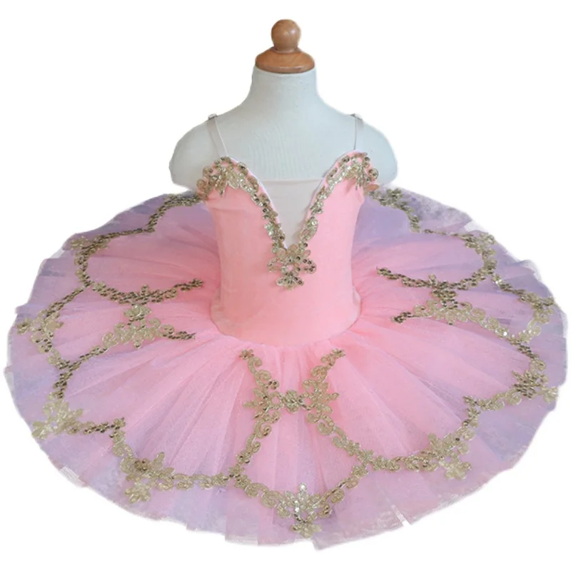 

Children's peach ballerina dress window display cygnet Dance Dress Tutu Dress performance Dance Costume