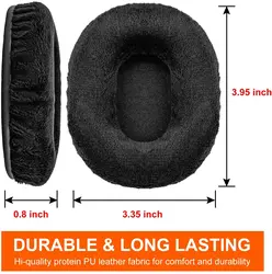 Replacement Gray Velour Ear Pads Cushion for Audio Technica ATH-M50 M50S M50X M40 M40S M40X Headsets Headphones