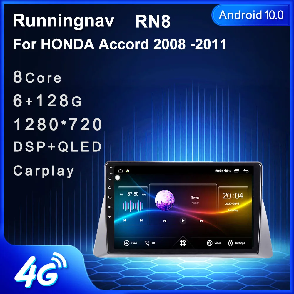 Runningnav For HONDA Accord 2008 -2011 8 gerneration Android Car Radio Multimedia Video Player Navigation GPS