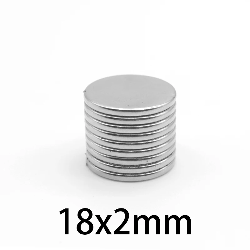 18x2mm Magnet Neodymium tipis Super kuat 18mm x 2mm Magnet kuat 18x2mm Magnet bulat kecil permanen 18*2