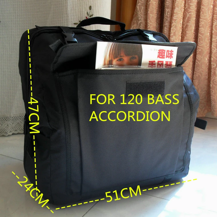 Portable thicker accordion bag for 120 / 96/80 Bass soft Gig Case backpack  instrument violin package cover free shipping