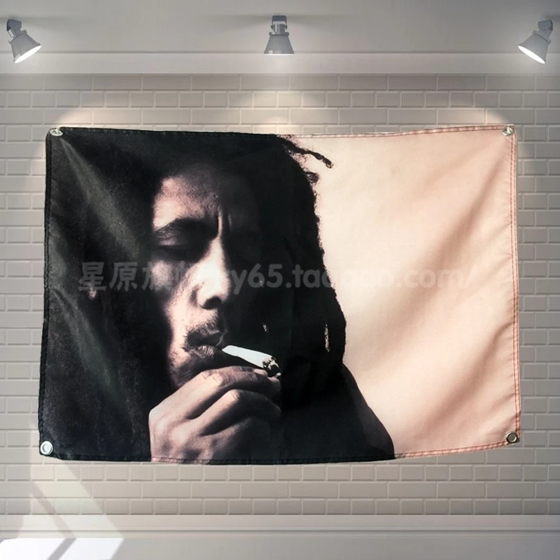 Rock and Roll Band Singer Music Posters Hip Hop Reggae Print Art Canvas Banner Four-hole Flag Background Wall Hanging Home Decor