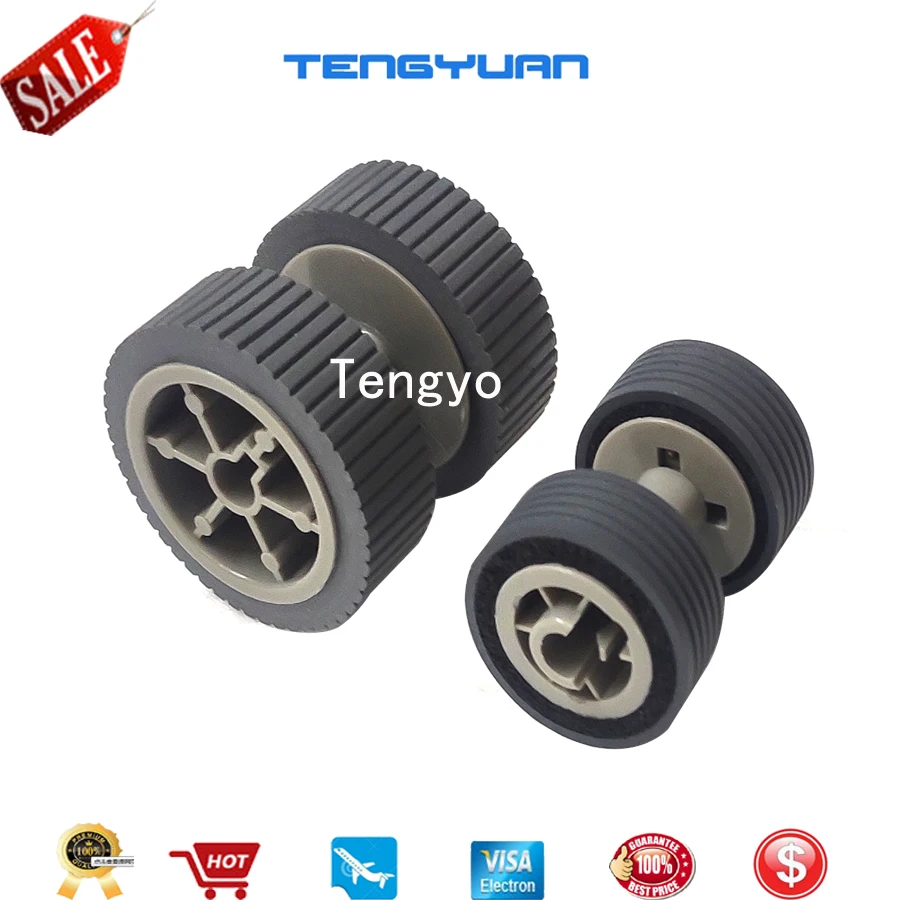 1set X New compatible Brake Pick Roller For FI-6130 FI-6140 FI-6230 FI-6240 PA03540-0001 PA03540-0002 pickup roller