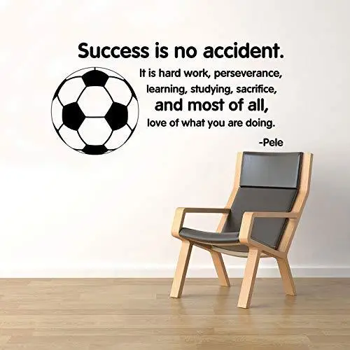 Football Soccer Ball Success Quote Sports Vinyl Wall Sticker Decal Kid Boys Room