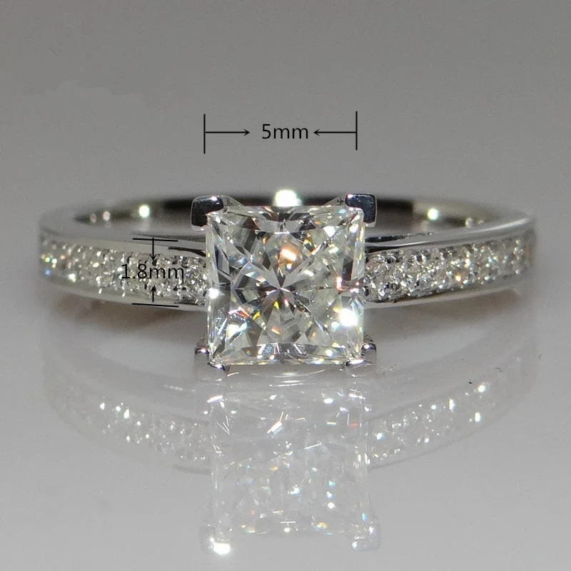 CC Rings for women Wedding Jewelry Shining Square Design Luxury Bridal Elegant Accessories Engagement Party Inlay CC631