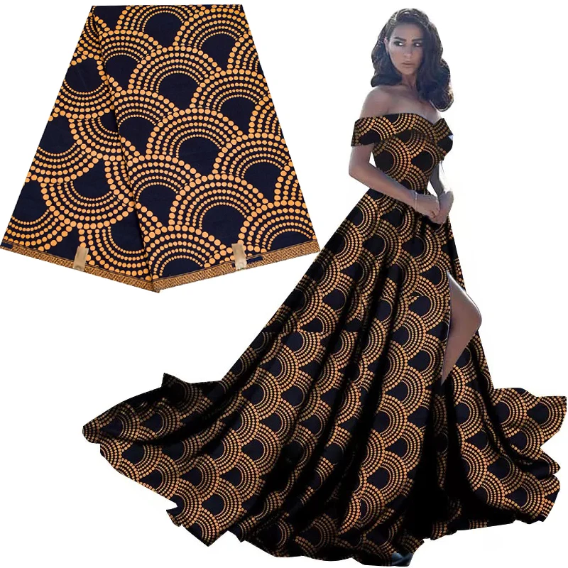 

Ankara African Prints Batik Wax Fabric Sewing Material Woman Dress Tissu Artwork DIY Patchwork Top Quality Pagne 100% Polyester