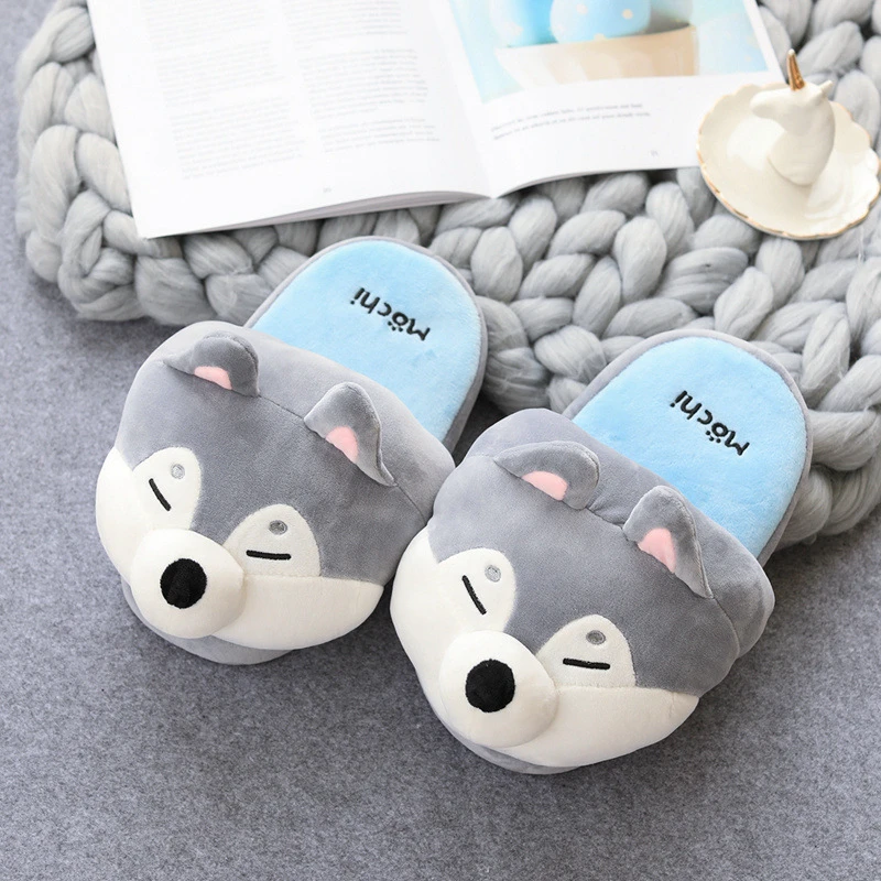 Women\'s Winter Furry Shoes Sweet Cartoon Unicorn Slippers Home Plush Cotton Shoes Ladies Fur Flip Flops New Warm Indoor Slides