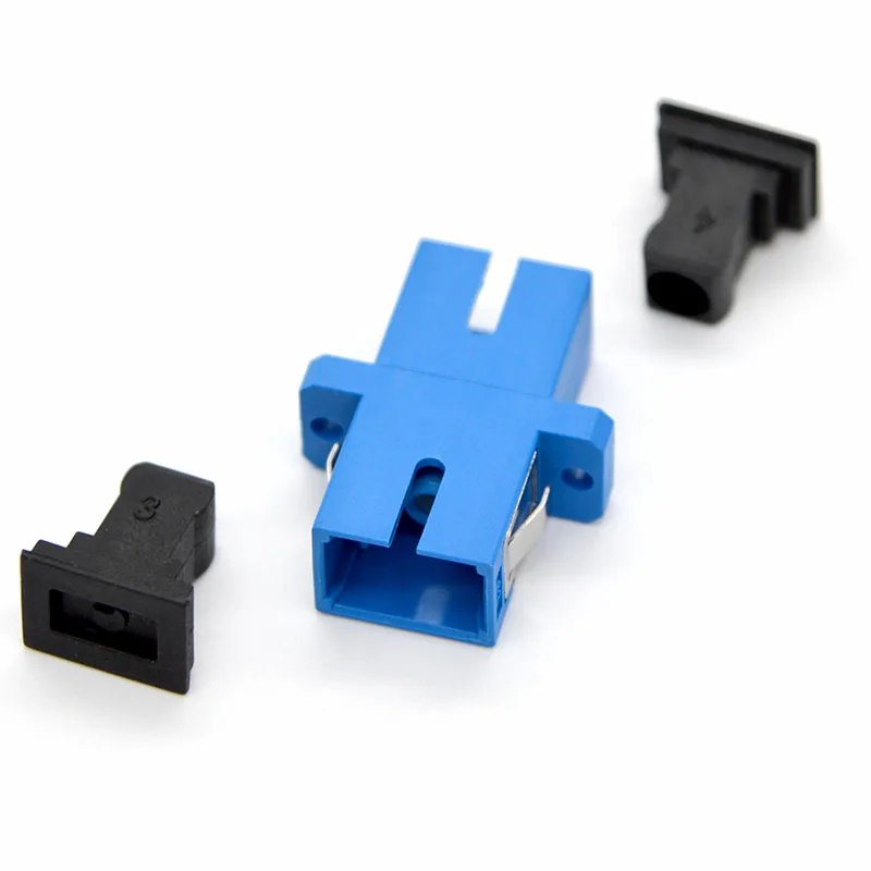 300pcs New Optical Fiber Adapter Connector SC/UPC Coupler Optical Equipment Simplex SC-SC Flange Free Shipping To Brazi