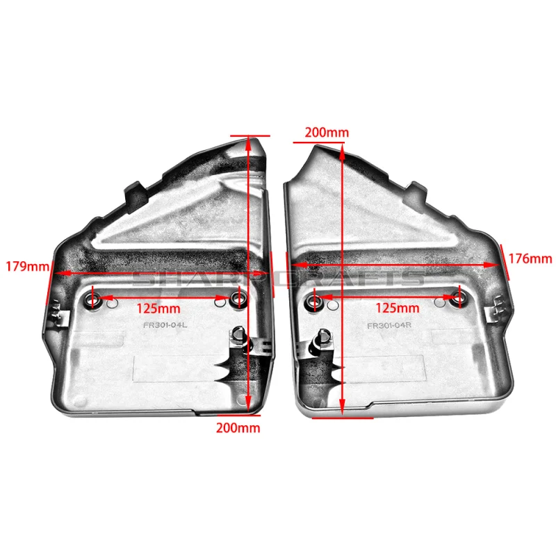 2x Motorcycle Battery Side Fairing Covers For Honda Shadow Spirit VT750 DC 2000-2009 Black Widow 2000-2007 Panel Frame Protector