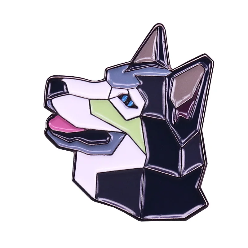 German shepherd badge geometric 3D dog lover collection