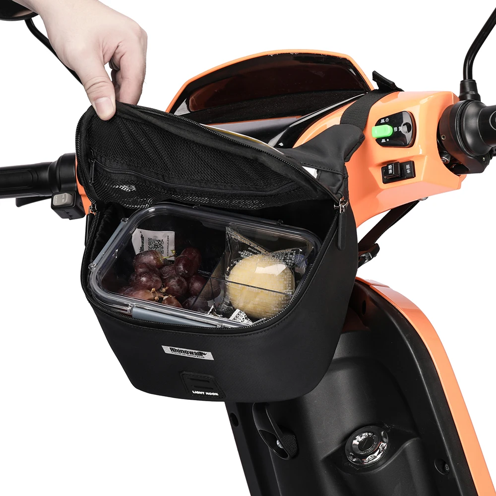 Rhinowalk Multi-Function Motorcycle Front Bag Polyester Tool Accessories Bag Electric Bike Front Lunch Bag Waist Bag